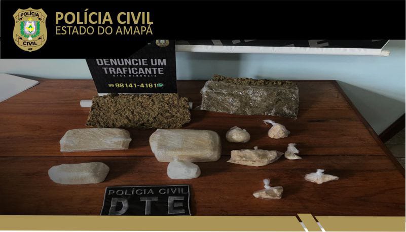 POLÍCIA CIVIL PRENDE HOMEM COM MAIS DE 3 KG DE DROGAS EM MACAPÁ